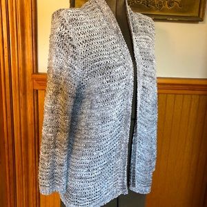 Eileen Fisher Cotton/Nylon Ribbon Open Cardigan